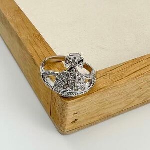 Vivienne Westwood Silver Orb Crystal Ring